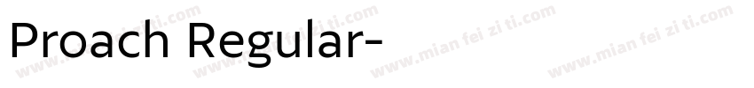 Proach Regular字体转换